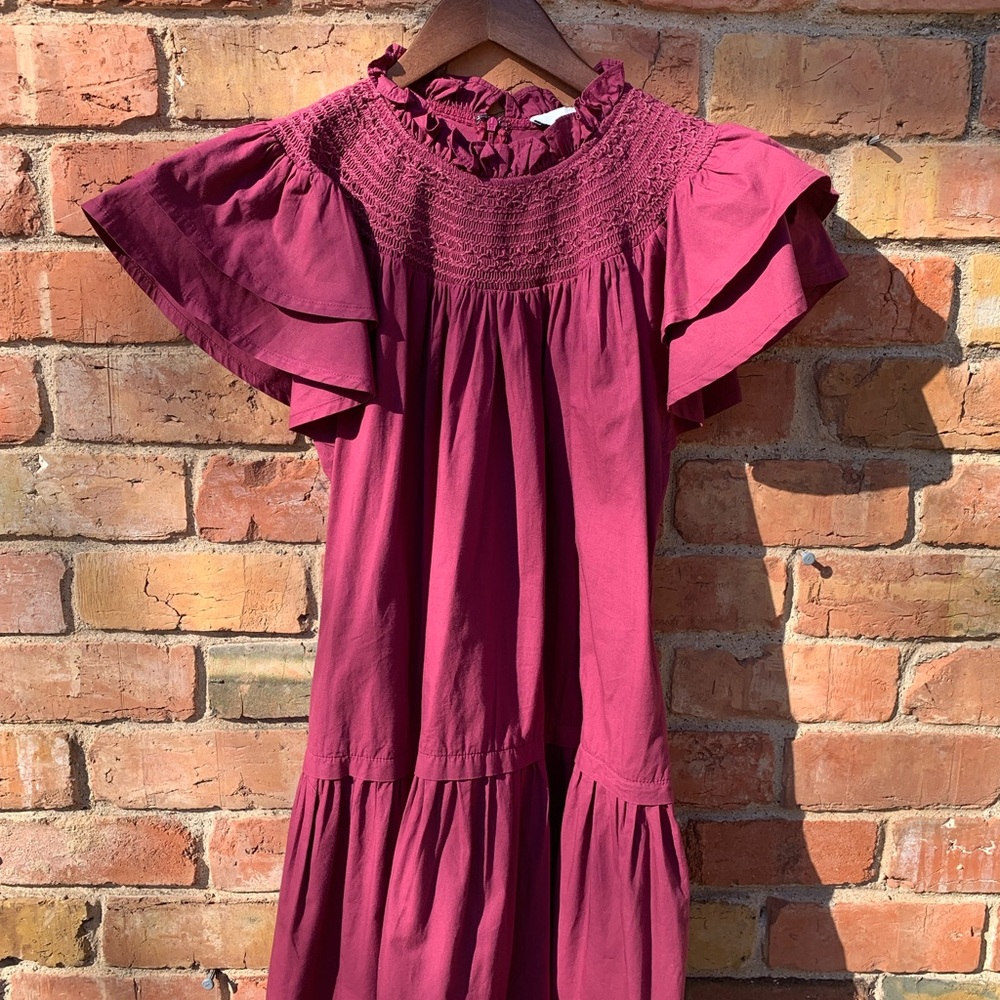 Women’s summer cotton smocked PINCH dress. Like New. Size L or M.